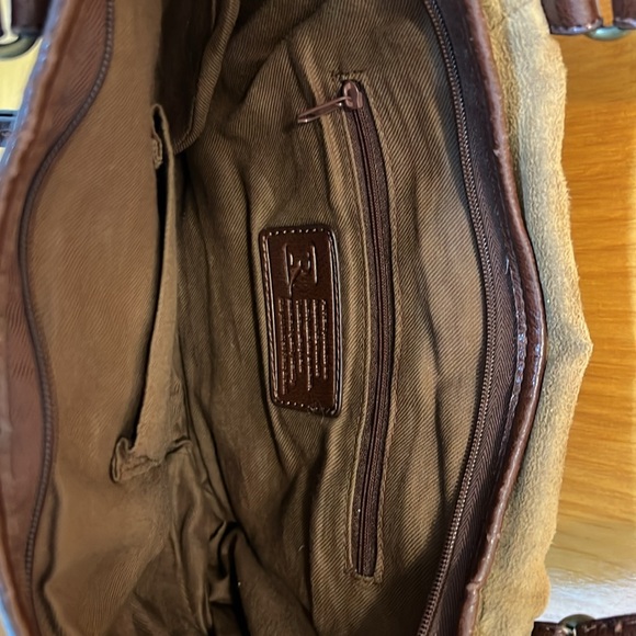 Relic vintage shoulder bag. Suede and canvas - Picture 3 of 10